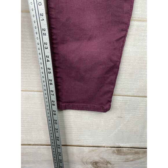 Warp + Weft Women's JFK Skinny Jeans Size 29 x 29 Burgundy Mid Rise Colorful - Picture 5 of 11